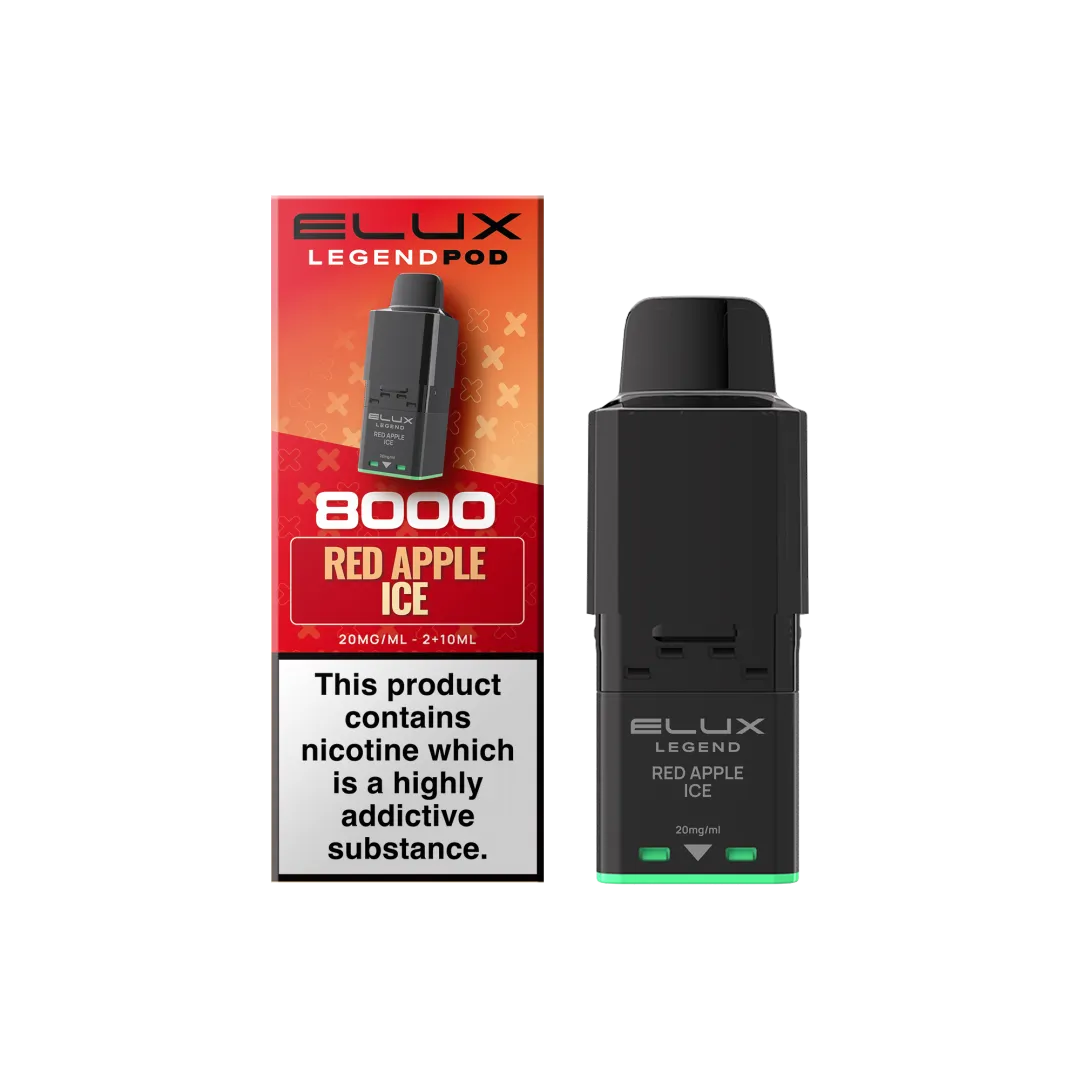 Elux Legend 8000 Red Apple Ice Prefilled Pod | UK