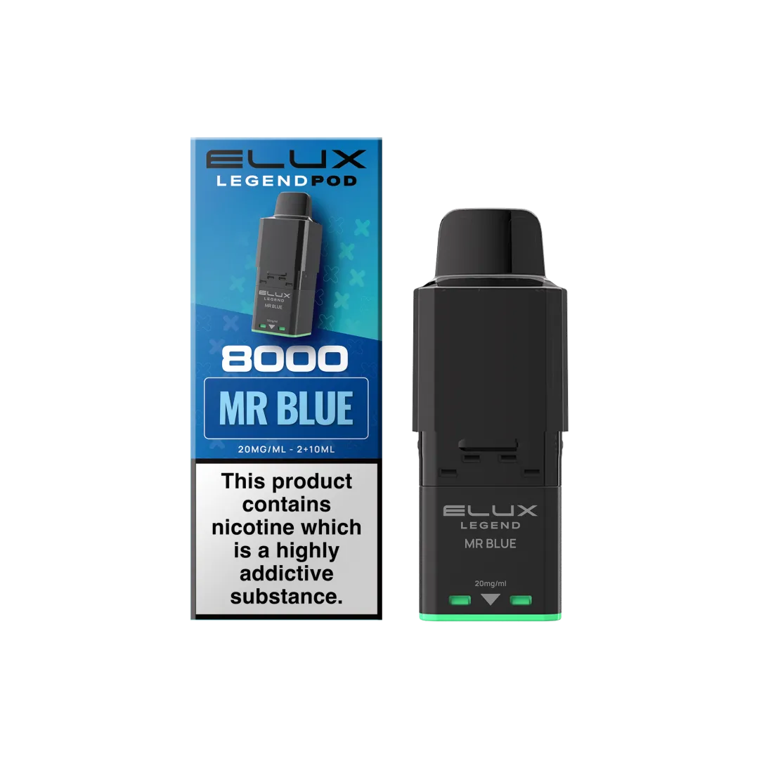 Elux Legend 8000 Mr Blue Prefilled Pod | UK