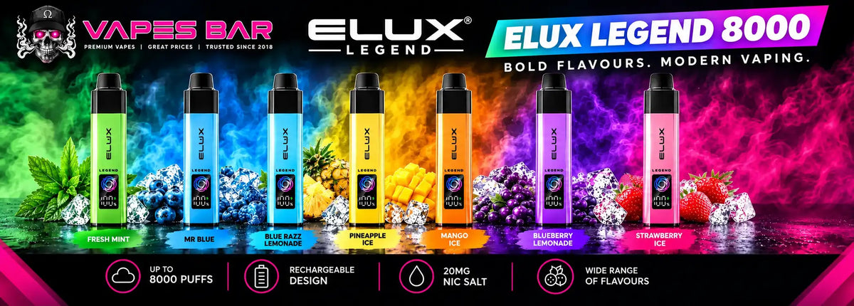 Elux Legend 8000 prefilled vape kit at vapesbar