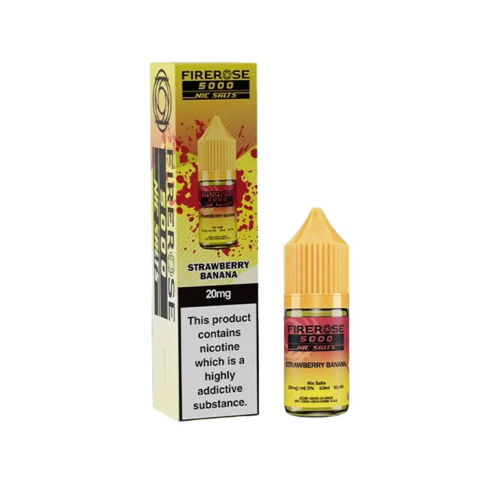 Elux Firerose 5000 Strawberry Banana Nic Salt 10ml E-Liquid (10mg & 20mg)