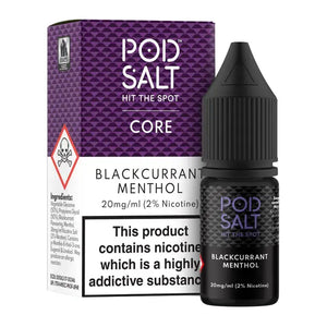 Blackcurrant Menthol Nic Salt E-Liquid by Pod Salt