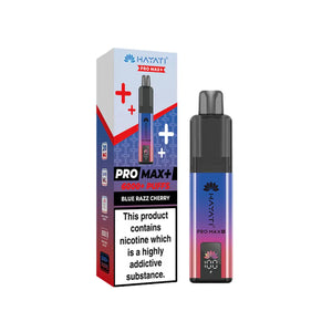 HAYATI Pro Max+ vape device and packaging on a white background