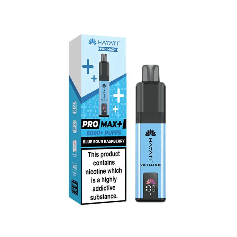 hayati pro max plus blue sour raspberry 6000 image vape kit