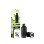 Vaping device and packaging with 'Pro Max' branding on a white background