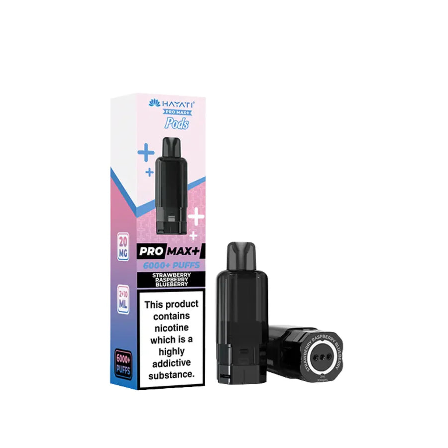 Vaping device and packaging on a white background