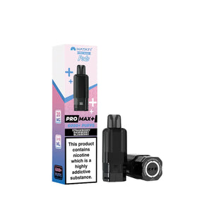 Vaping device and packaging on a white background