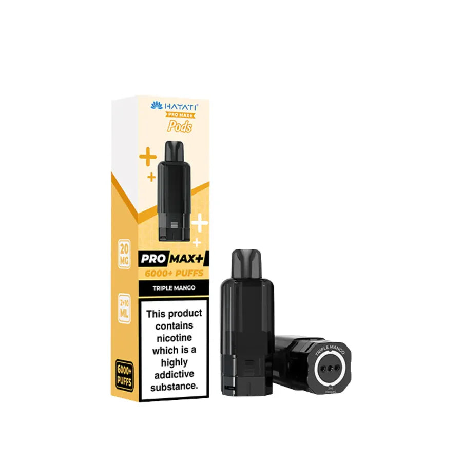 Vape device and packaging on a white background