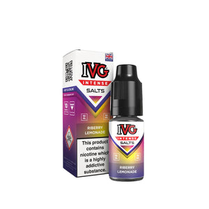 IVG Intense Salts Riberry Lemonade e-liquid bottle and packaging on a white background