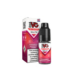 IVG Intense Salts Strawberry Raspberry Cherry e-liquid bottle and packaging on a white background
