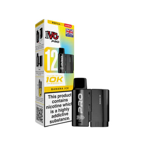 IVG Pro vaping device and packaging on a white background