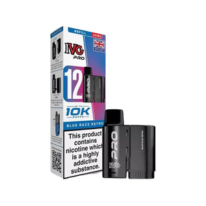 IVG Pro vaping device and refill pack on a white background