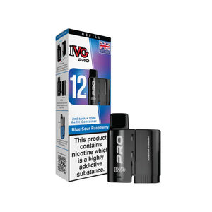 IVG Pro vaping device and refill container packaging on a white background
