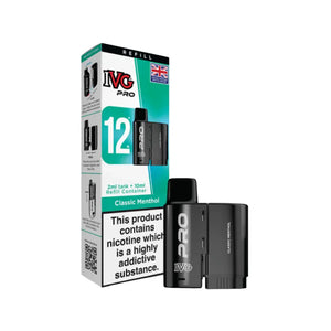 IVG Pro vaping device and packaging on a white background