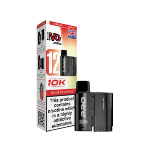 IVG Pro vaping device and packaging on a white background
