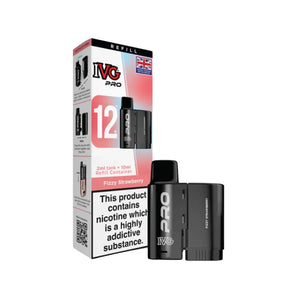 IVG Pro vaping device and refill packaging on a white background