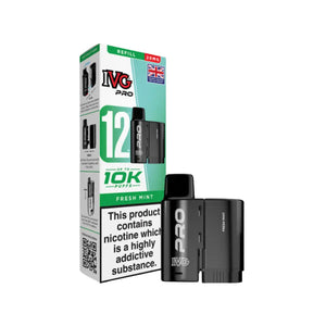 IVG Pro vaping device and packaging on a white background