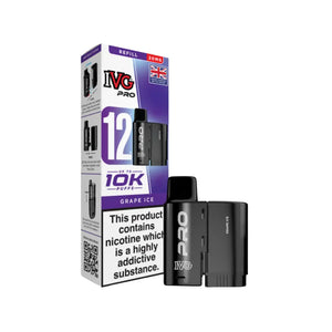 IVG Pro vaping device and refill pack on a white background