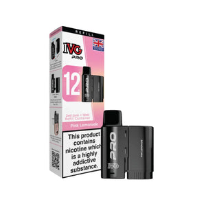 IVG Pro vaping device and packaging on a white background