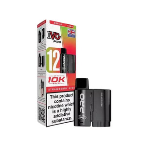 IVG Pro vaping device and packaging on a white background