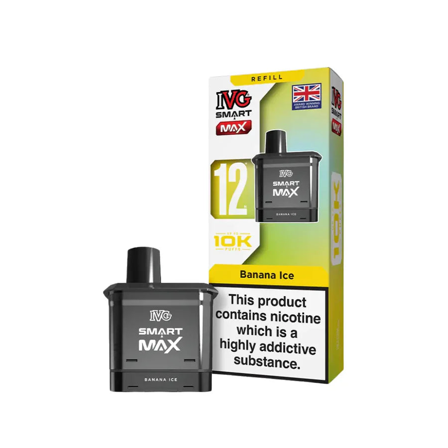 IVG Smart Max vaping device and packaging on a white background