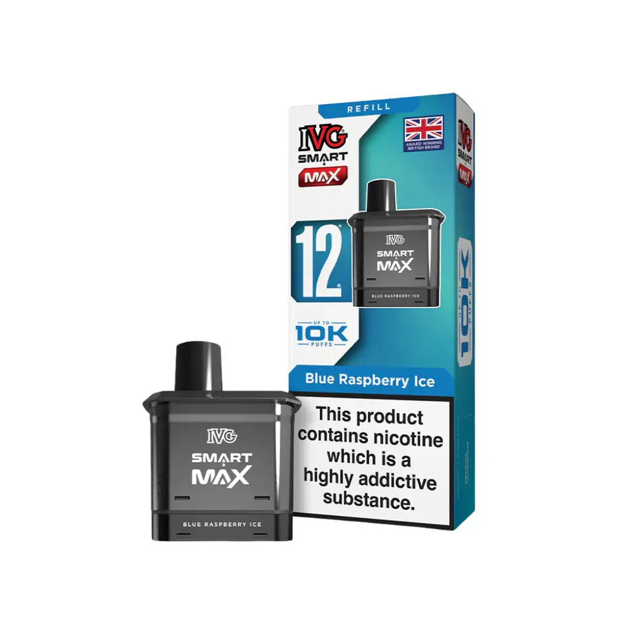 IVG Smart Max 10K Blue Raspberry Ice Refill Pods