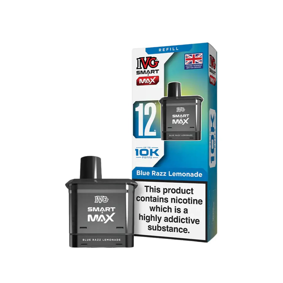 IVG Smart Max vape refill and packaging on a white background