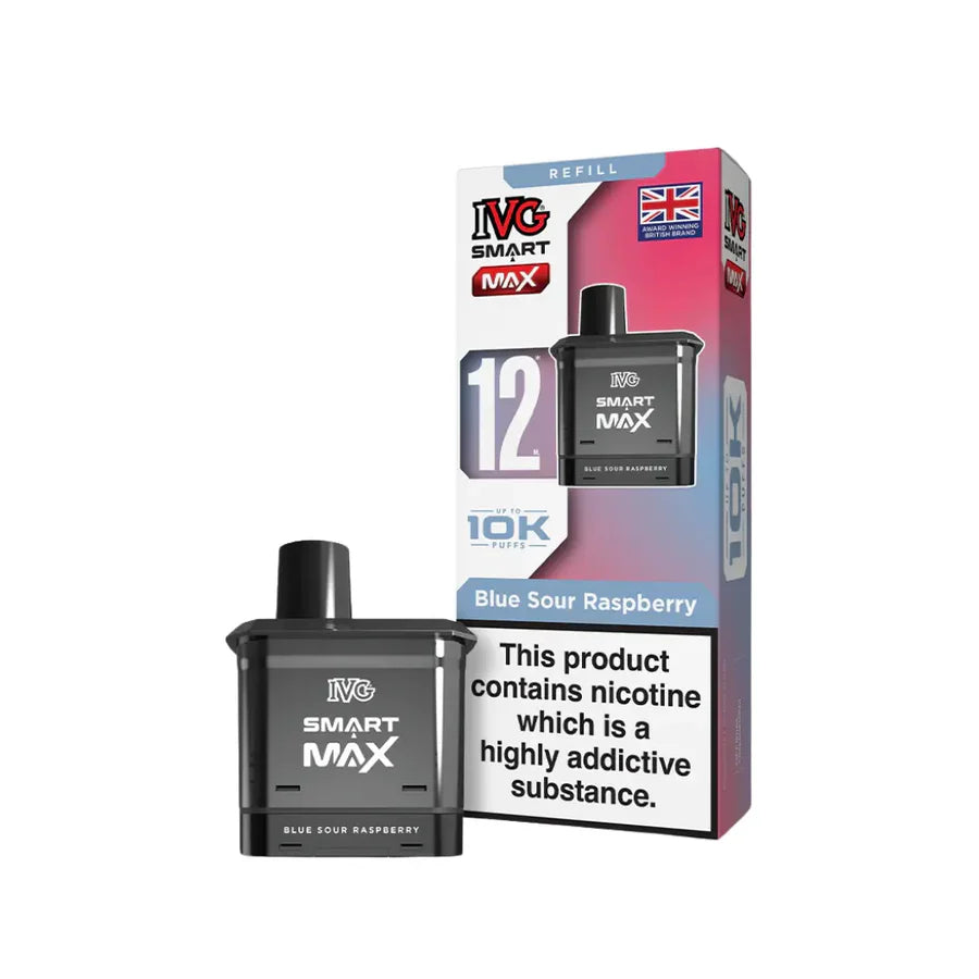 IVG Smart Max vaping device and packaging on a white background