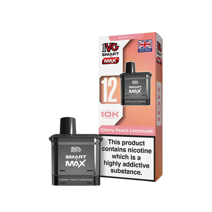 IVG Smart Max vaping device and packaging on a white background