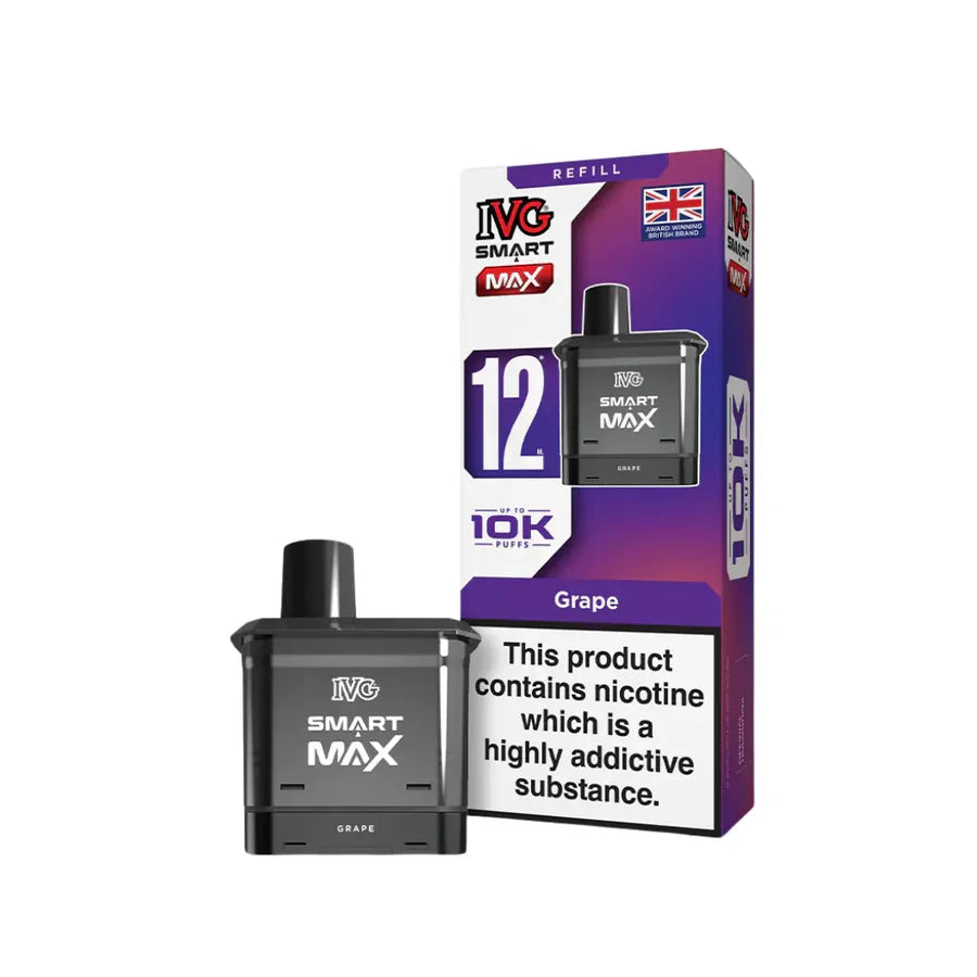 IVG Smart Max vaping device refill pack with packaging on a white background