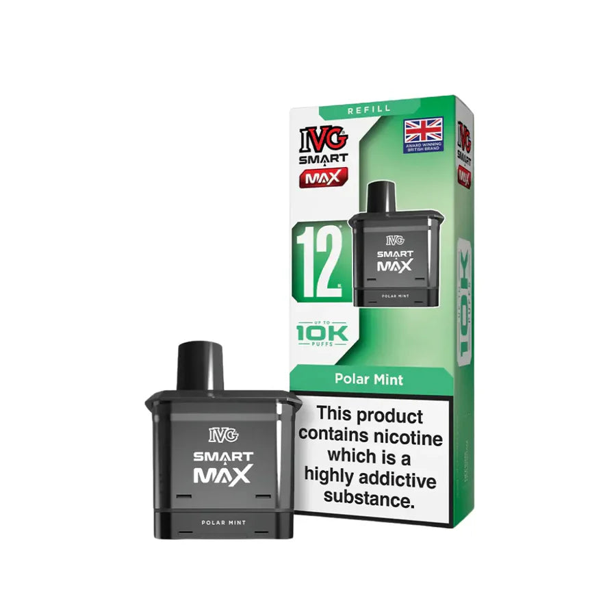 IVG Smart Max vape refill and packaging on a white background