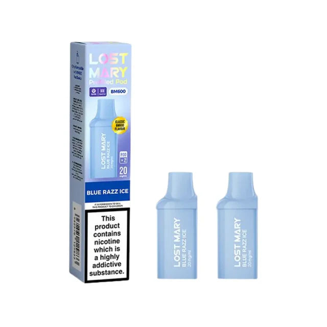 Lost Mary BM600 Blue Razz Ice Prefilled Replacement Pods