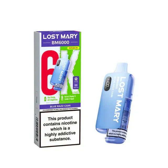 Lost Mary BM6000 Blue Razz Gami Prefilled Pod Kit