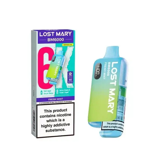 Lost Mary BM6000 Fresh Mint Prefilled Pod Kit