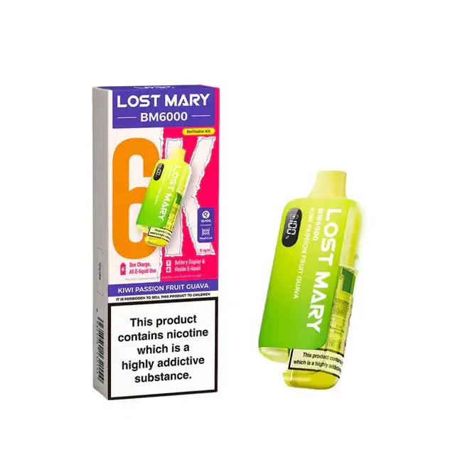 Lost Mary BM6000 Kiwi Passion Fruit Guava Prefilled Pod Kit