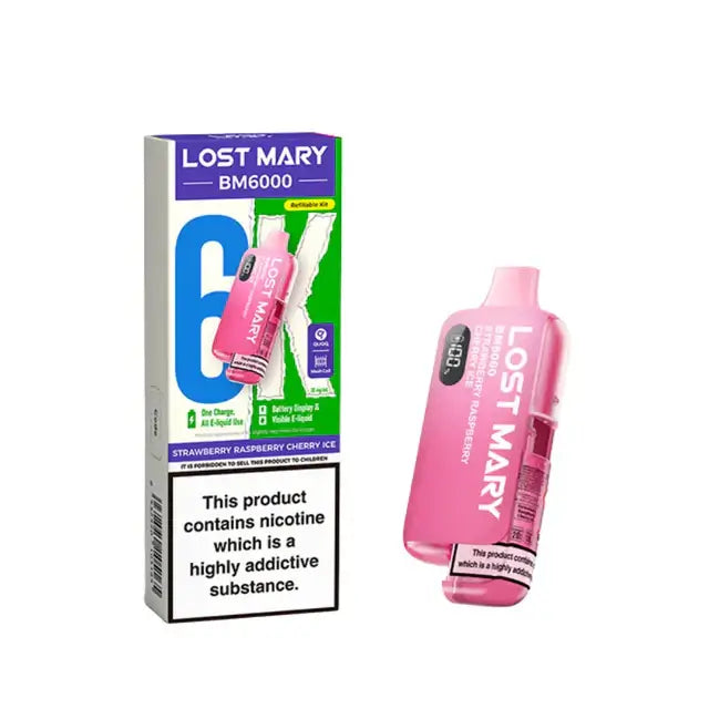 Lost Mary BM6000 Strawberry Raspberry Cherry Ice Prefilled Pod Kit