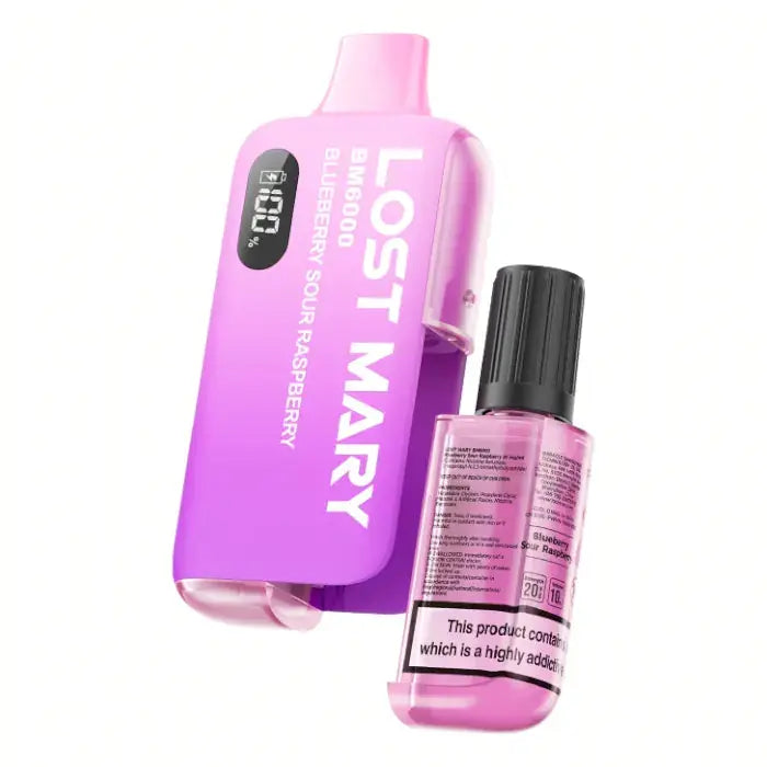 Blueberry Sour Raspberry Lost Mary BM6000 Disposable Vape Kit