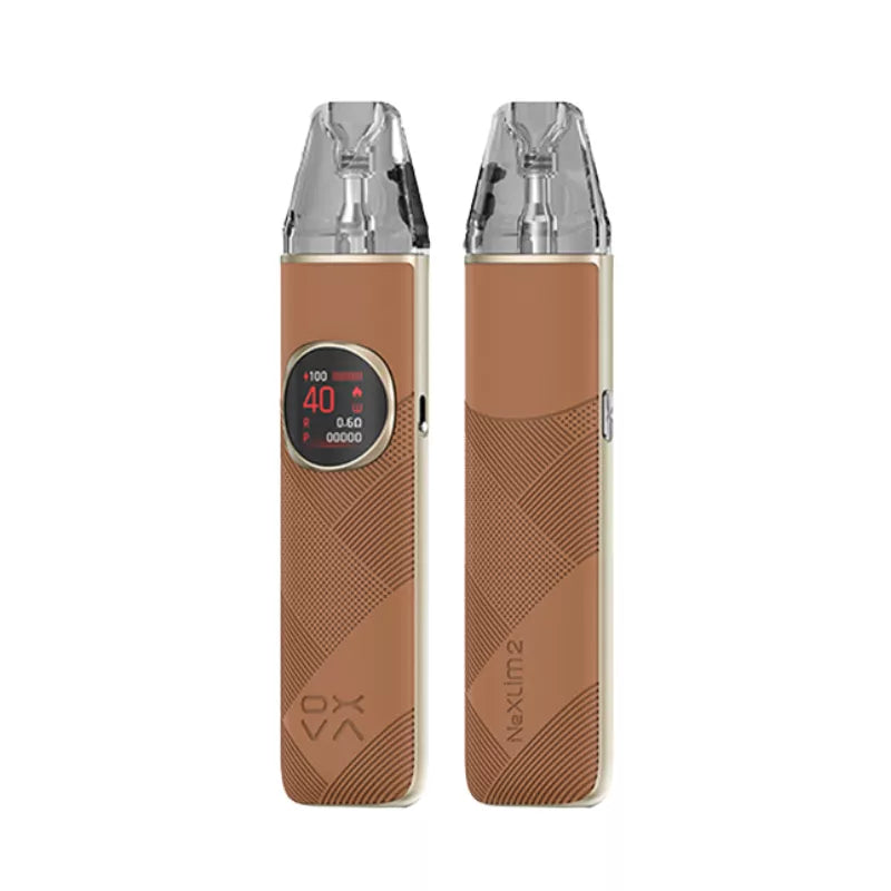 oxva nexlim 2 vape kit bright brown leather