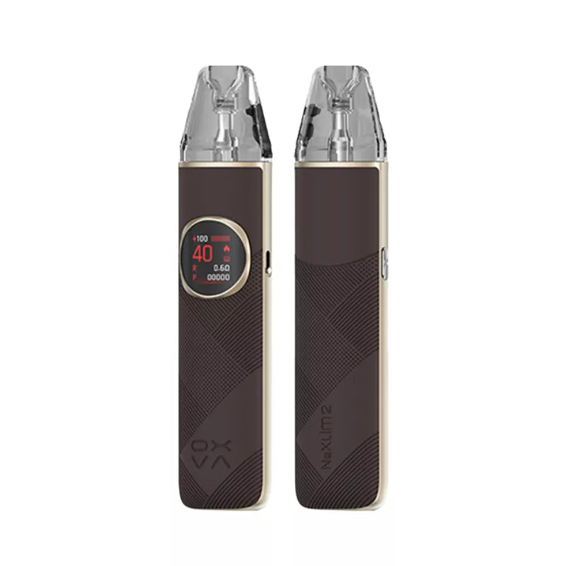 oxva nexlim 2 vape kit mocha brown leather