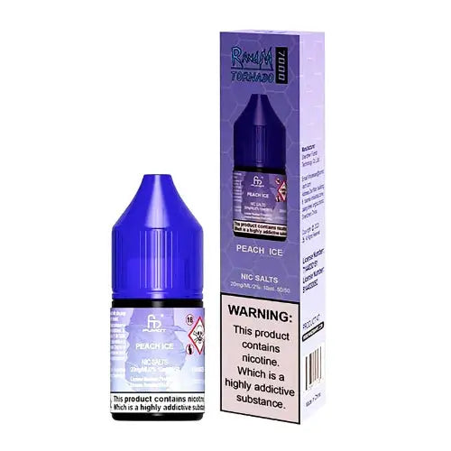 Peach Ice by RandM Tornado 7000 Nic Salts