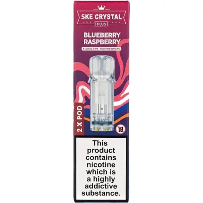SKE Crystal Plus Blueberry Raspberry Pods 2 Pack