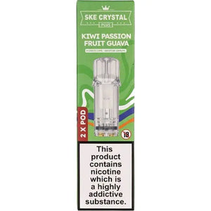 SKE Crystal Plus Kiwi Passion Fruit Guava Pods 2 Pack