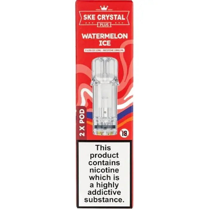 SKE Crystal Plus watermelon ice pods 2 pack