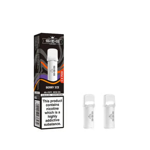 SKE Crystal Pro Berry Ice Prefilled Pods packaging with two pods and warning label about nicotine.