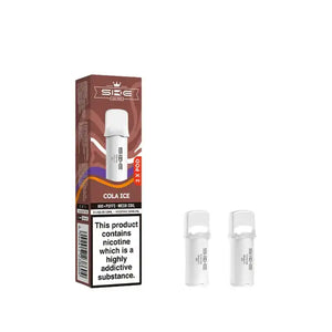 SKE Crystal Pro Cola Ice Prefilled Pods packaging with vape pods featuring cola ice flavor.