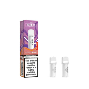 SKE Crystal Pro Fizzy Cherry Prefilled Pods packaging with two pod refills showcasing cherry flavor.