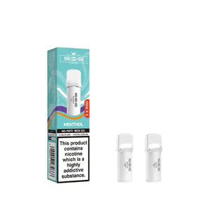 SKE Crystal Pro Menthol Prefilled Pods packaging with two pods for a cooling menthol vape experience.