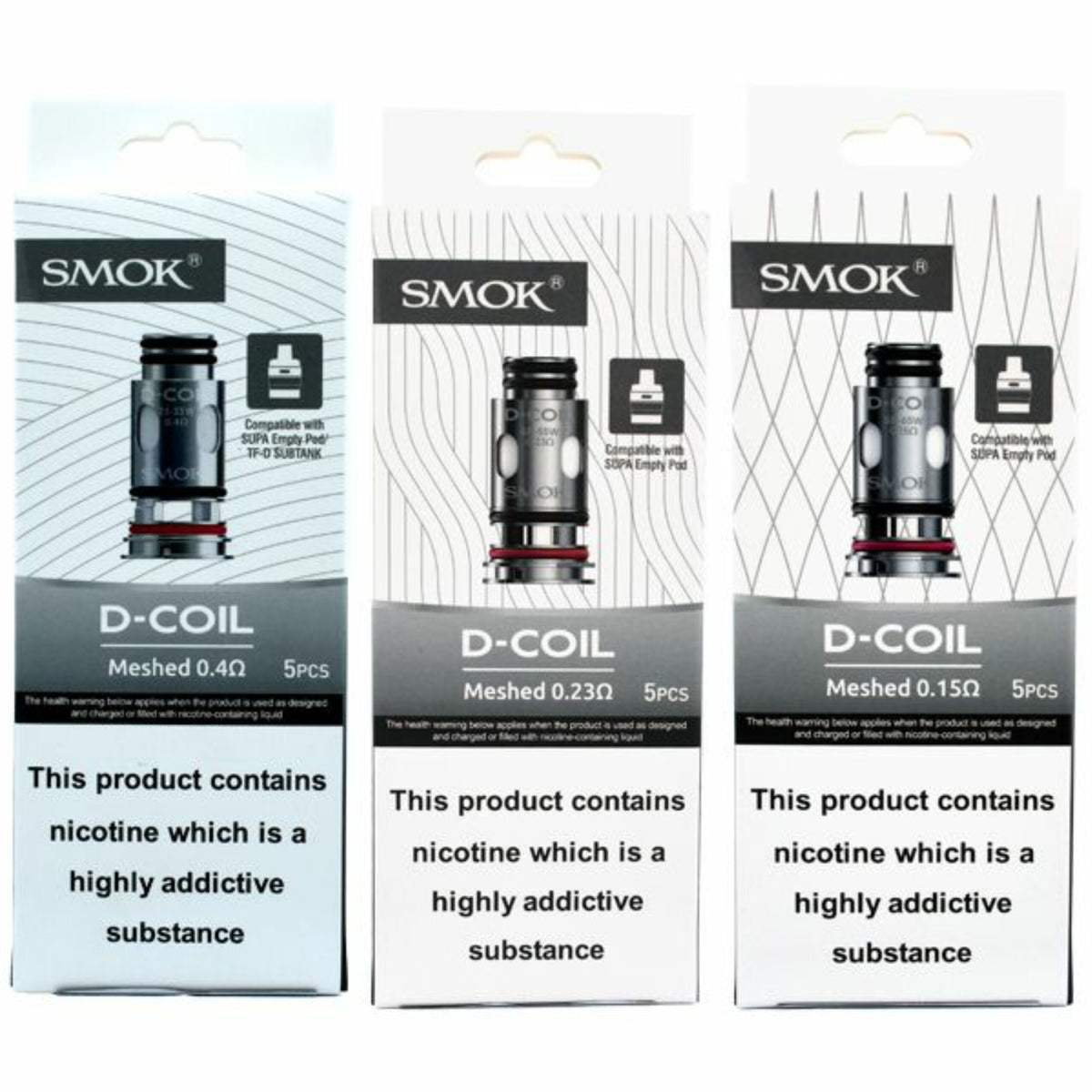 Smok D-coil Series Replacement Coils (5 Pack)