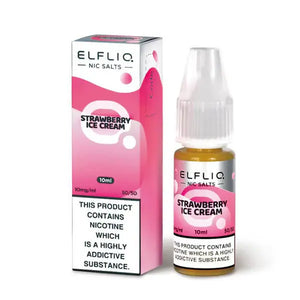 Strawberry Ice Cream Nic Salt E-Liquid by Elf Bar Elfliq
