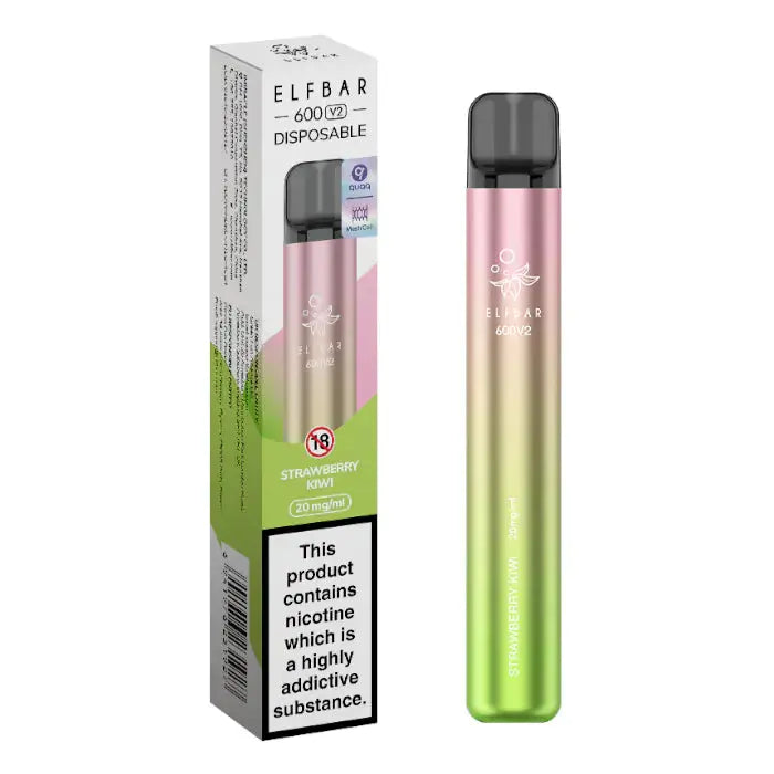 Strawberry Kiwi Elf Bar 600 V2 Disposable Vape