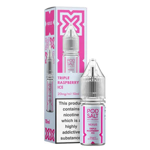 Triple Raspberry Ice Nic Salt E-Liquid by Pod Salt Nexus